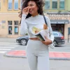 Bluzka Kisha Long Sleeve Light Melange