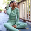 Bluzka Kisha Long Sleeve Smoke Mint