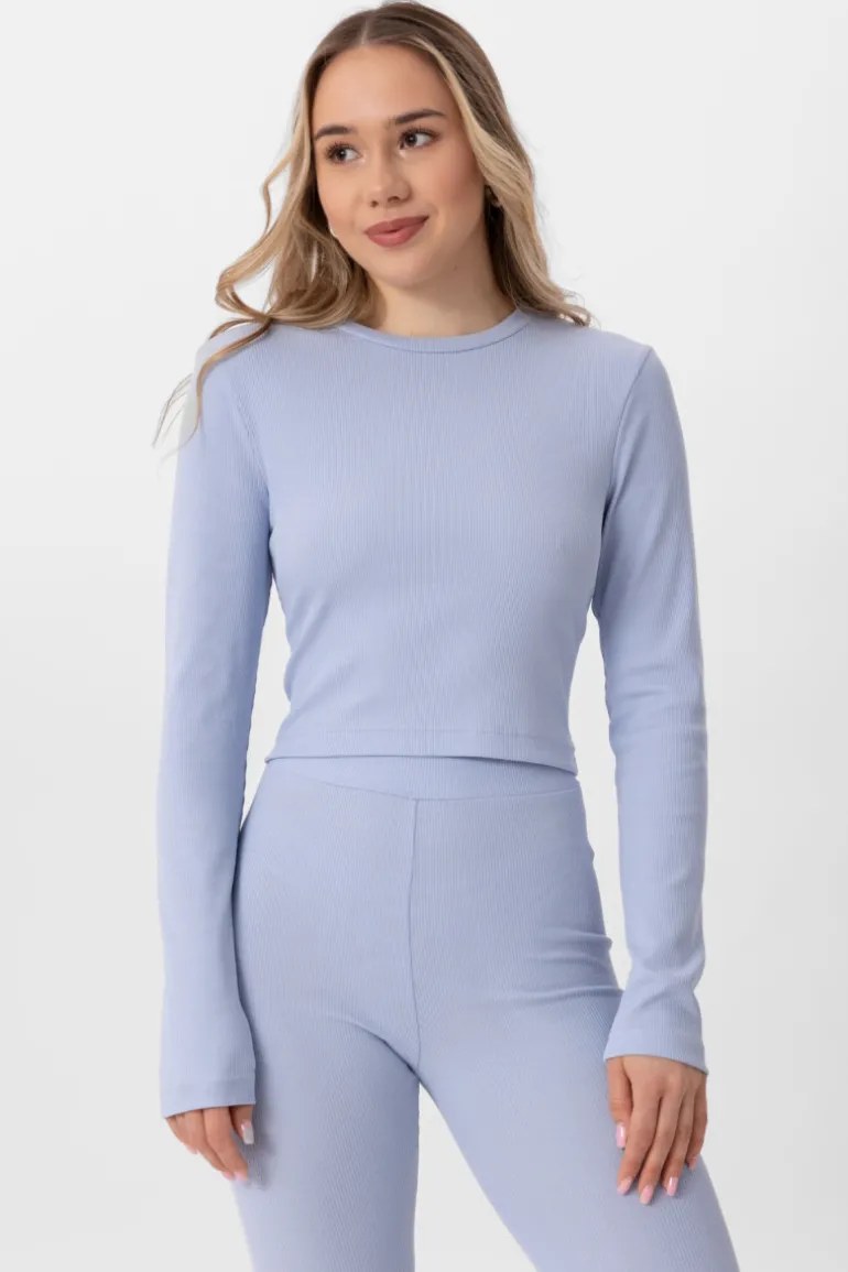 Bluzka Kisha Long Sleeve Light Blue