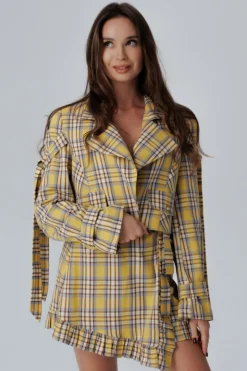Marynarka Cyndy Yellow Check