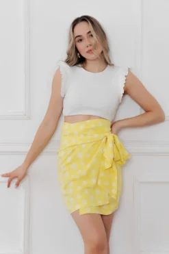 Spódniczka Cara Yellow Dots