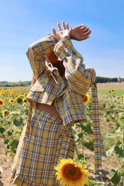 Spódniczka Cyndy Yellow Check