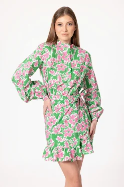 Sukienka Alia Green Flowers