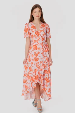 Sukienka Marline Orange Flowers