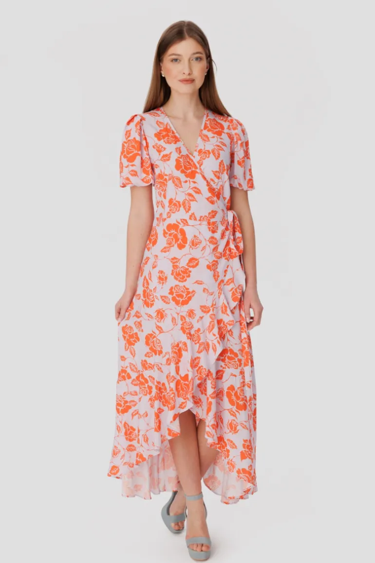 Sukienka Marline Orange Flowers