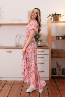 Sukienka Marline Orange Flowers