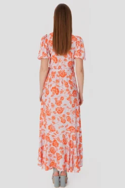 Sukienka Marline Orange Flowers