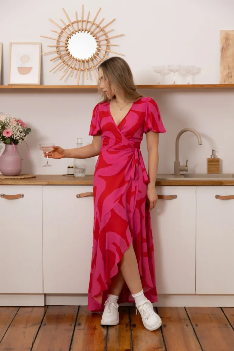 Sukienka Marline Wavy Pink