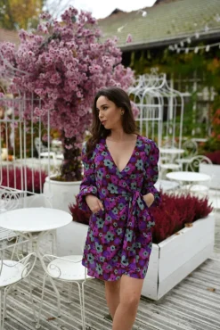 Sukienka Valencia Violet Flowers