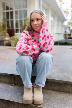 Sweter Cecille Pink Cherry