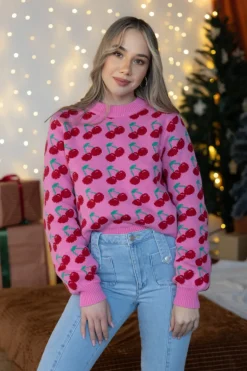 Sweter Cecille Pink Cherry