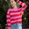 Sweter Lizzie Long Pink - Red